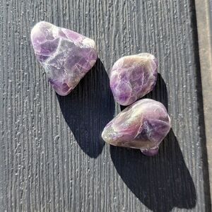 Lot Of 3 Dream Amethyst Polished Tumbled Crystals
